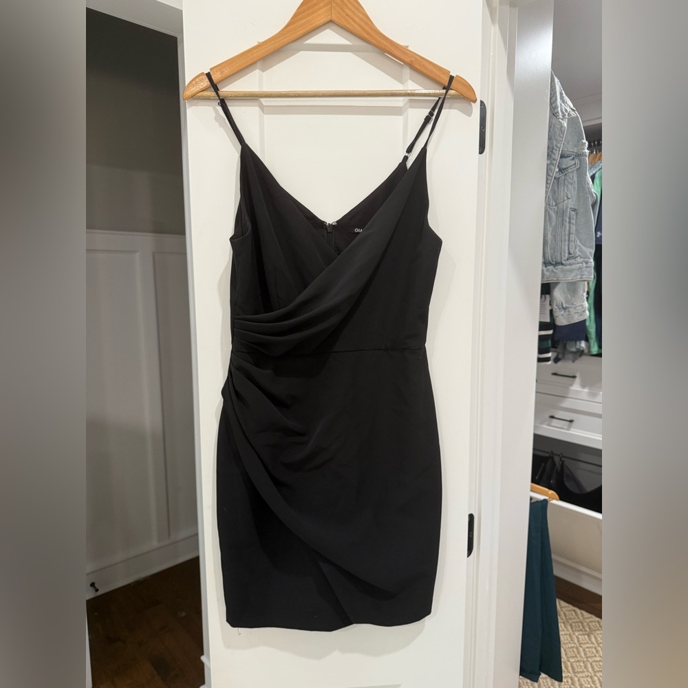 Gianni Bini Black Draped Mini Dress
